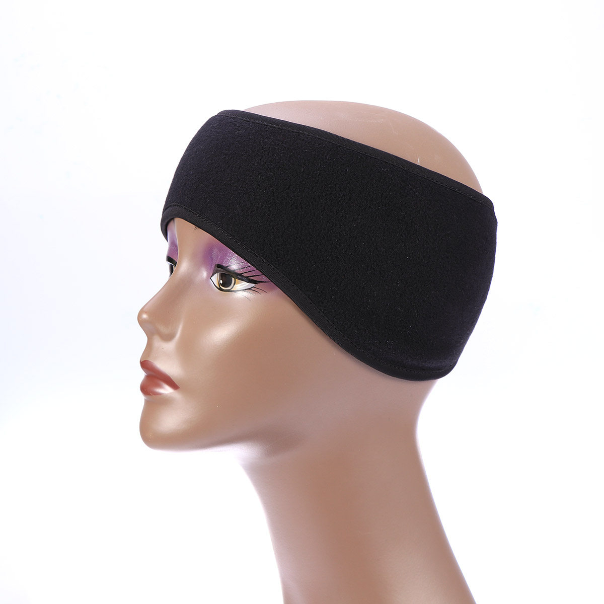 Fleece Ear Warmer Band - Unisex Siyah Kulak Isıtıcı Bandana Kışlık